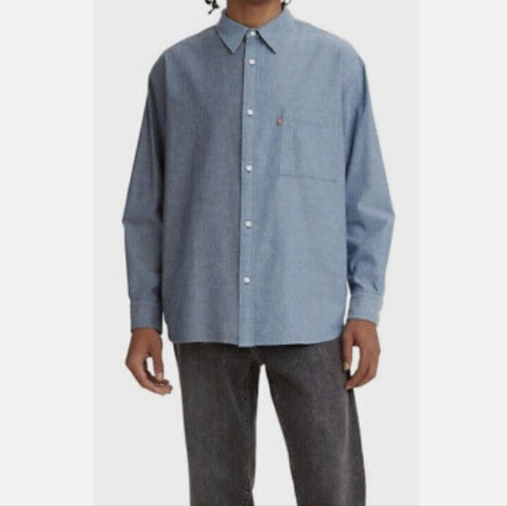 Levi's Oversized Two Tone Jean Button Down shirt